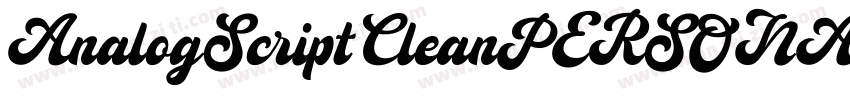 AnalogScriptCleanPERSONAL Personal字体转换